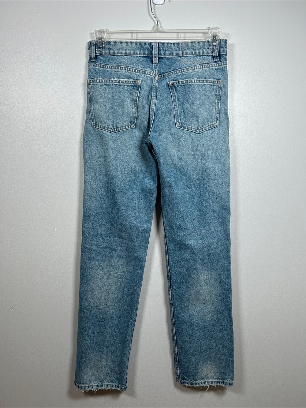 Zara Denim Medium Wash Button Fly 100% Cotton Jeans size USA 4